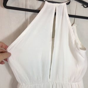 En Creme Tops - En Creme Shear White Top with Embroidered Flowers En Creme Tops - En Creme Shear White Top with Embroidered Flowers